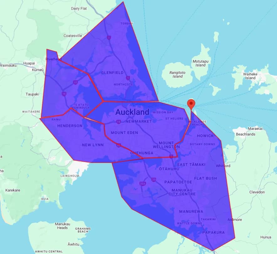 geographic segmentation of Auckland by address verification