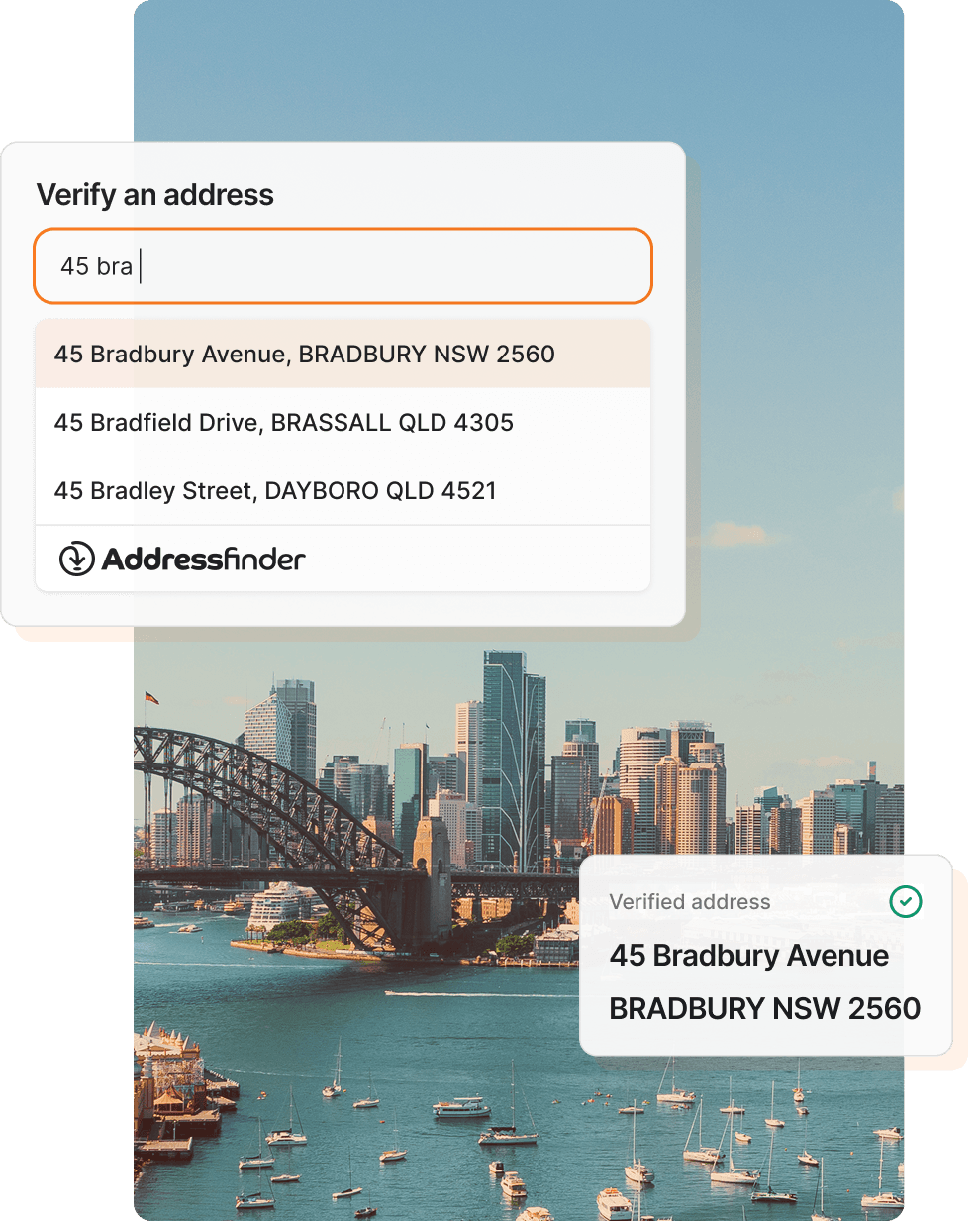 Addressfinder Australia address verification and autocomplete 