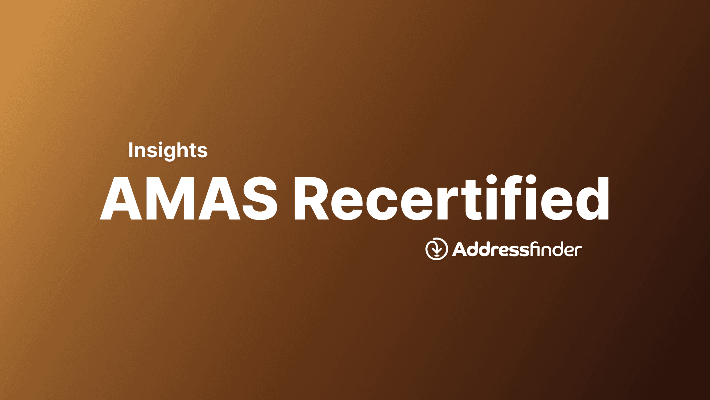 Addressfinder completes Australia Post AMAS recertification May 2026 