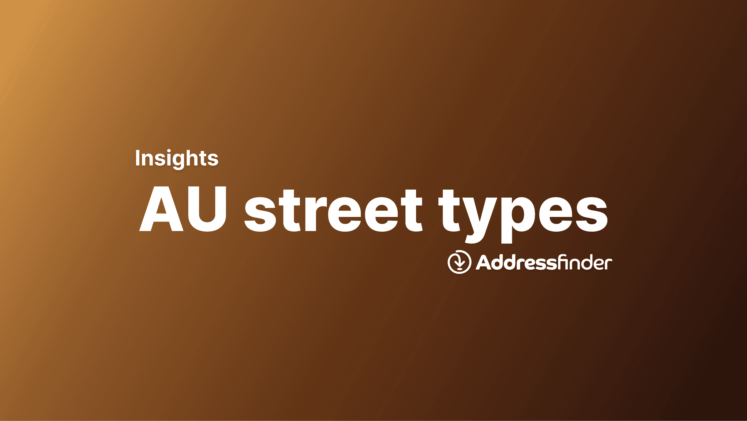 Australia street types list