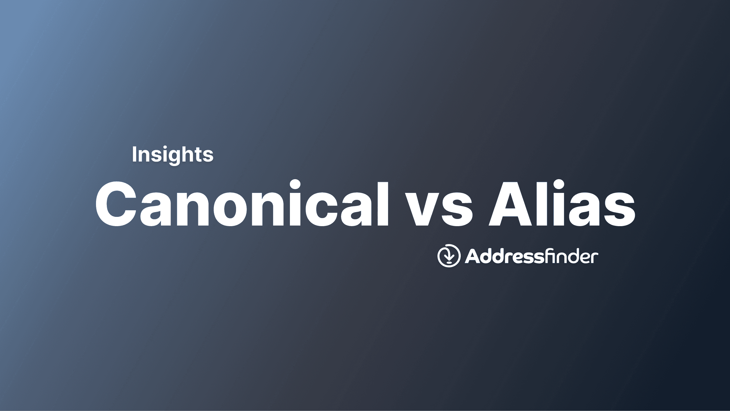 canonical vs alias addresses