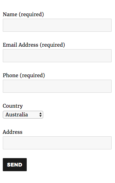 screenshot of contact form 7