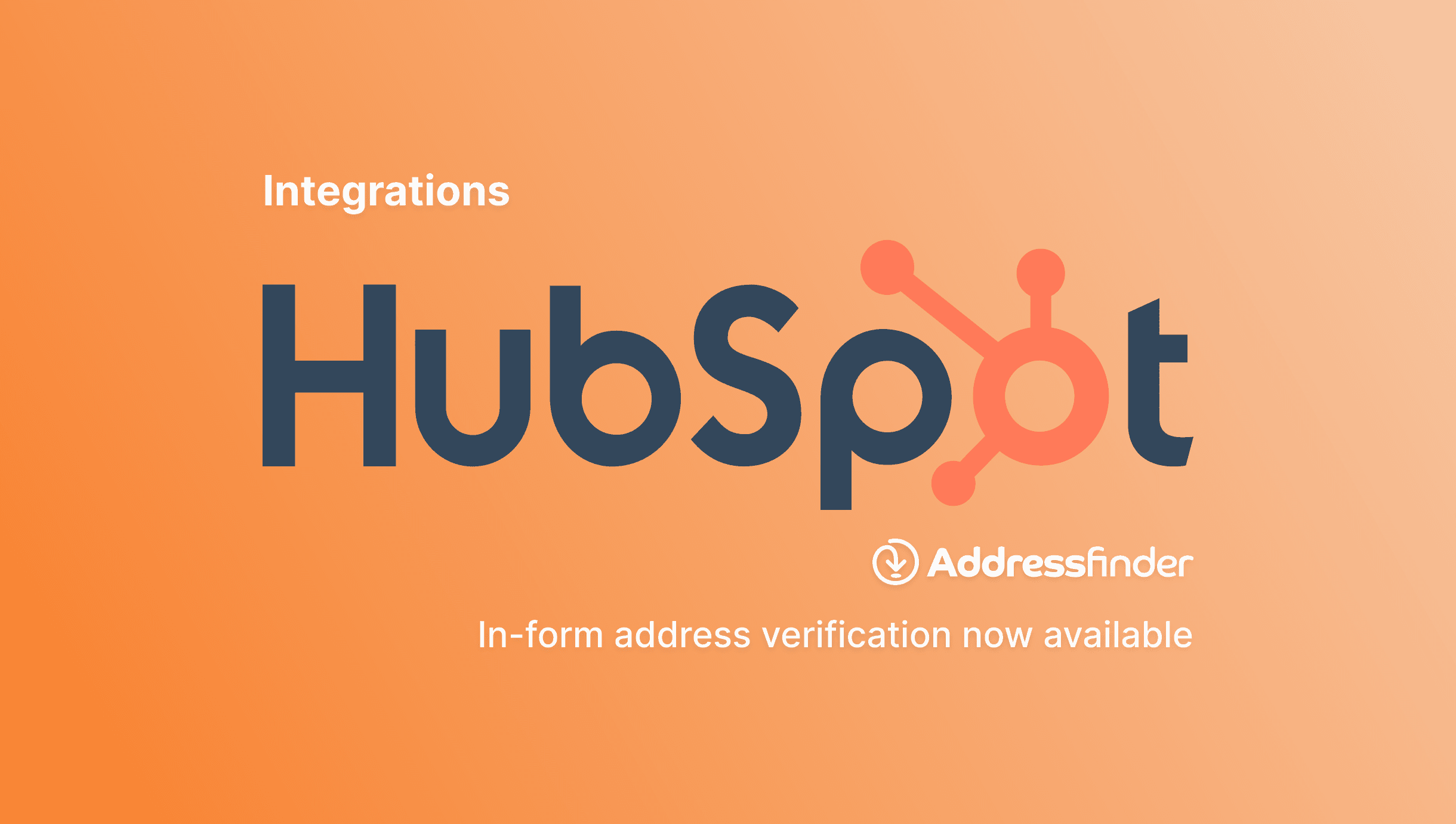 Addressfinder launches in form address verification for Hubspot