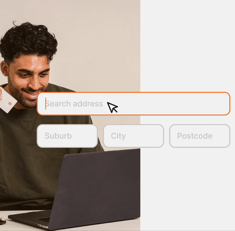 gif showing example of New Zealand address autocomplete in action
