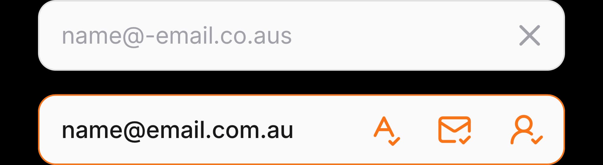 email address validation example, demonstrating check email validity