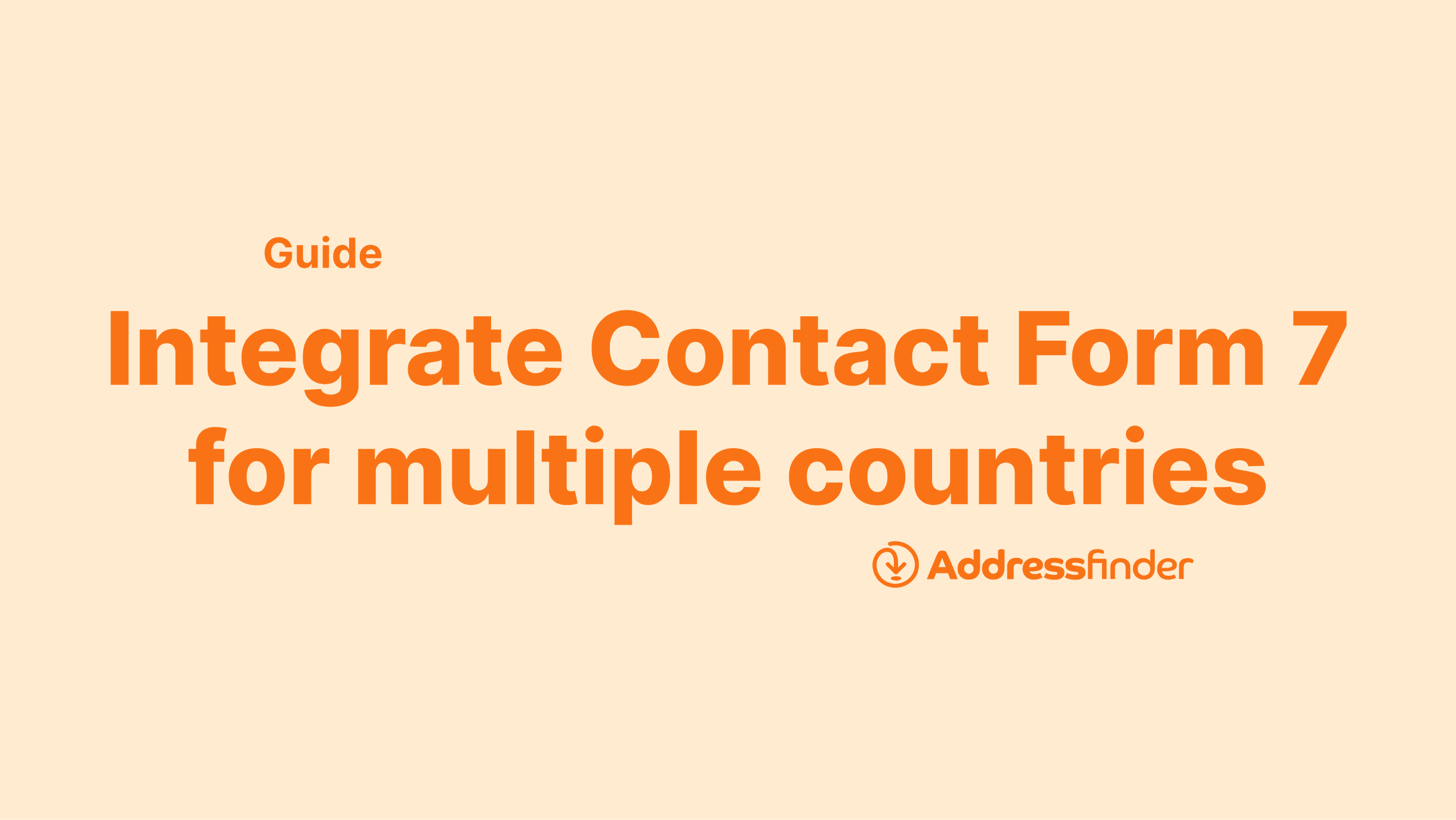 integrate addressfinder with contact form 7 multiple countries