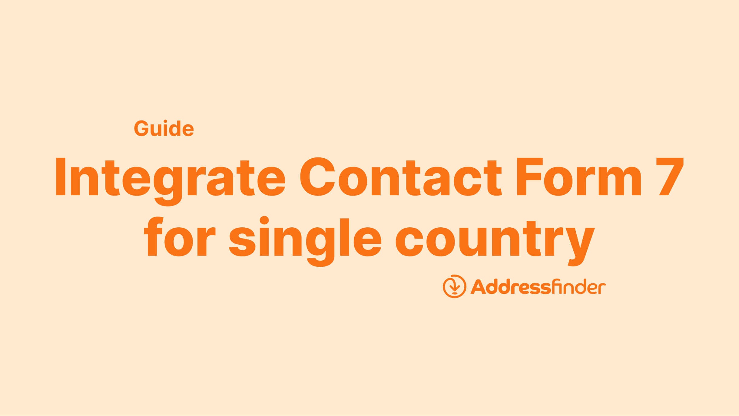 integrate addressfinder with contact form 7 single country
