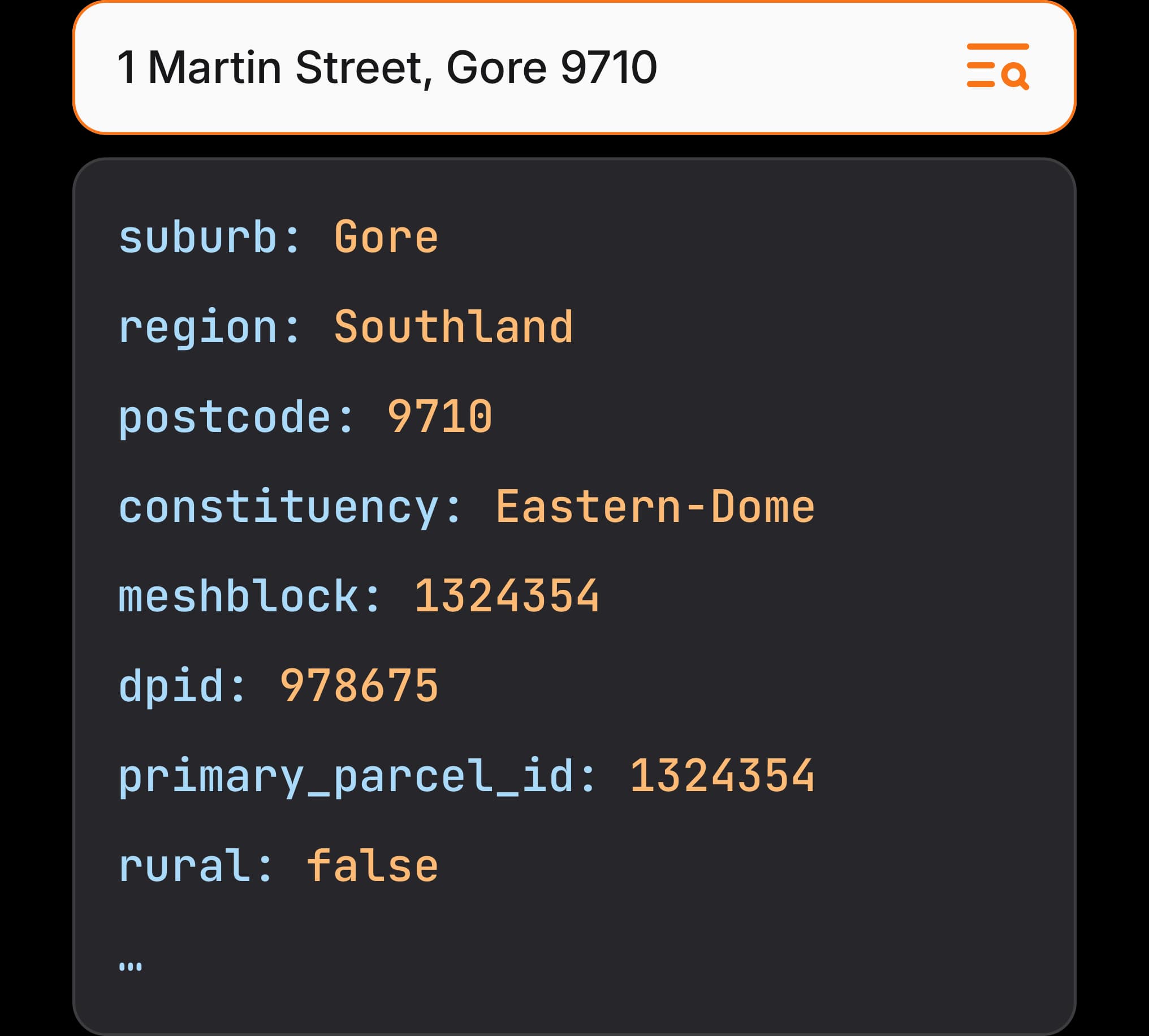 example of address metadata that can be added to CRM