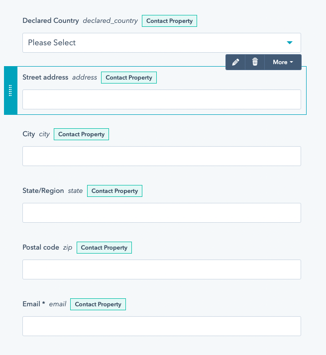 addressfinder hubspot form integration screenshot